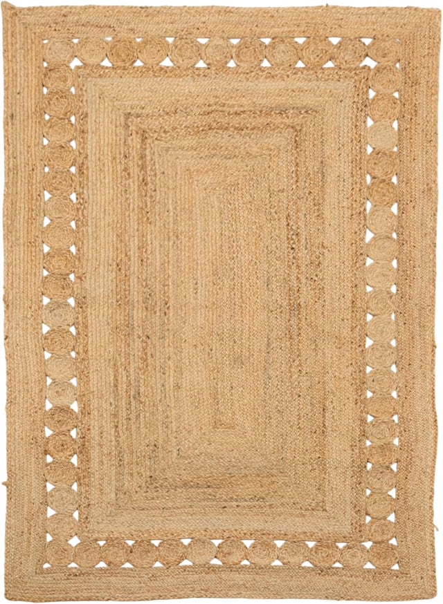 Natural Jute Braided Rug Size 2x3