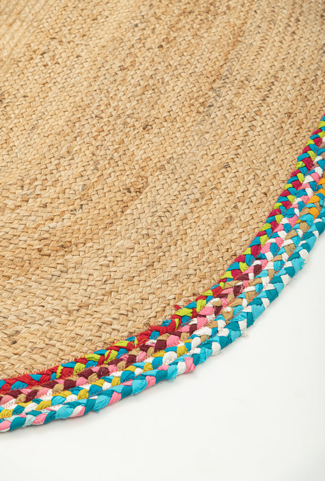 Natural Jute Braided Rug Size 2x3