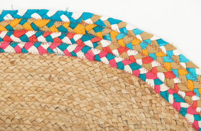 Natural Jute Braided Rug Size 2x3