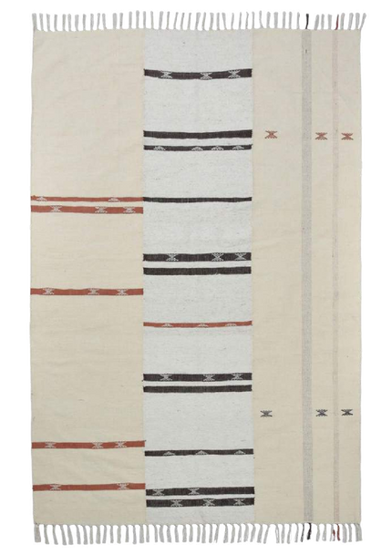 Cotton Wool Hand Woven Rug Size 5x8
