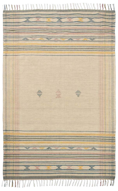 Cotton Wool Hand Woven Rug Size 5x8
