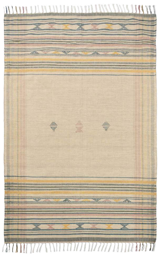 Cotton Wool Hand Woven Rug Size 5x8
