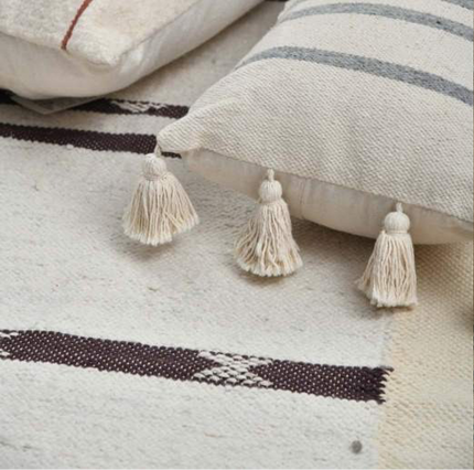 Cotton Wool Hand Woven Rug Size 5x8