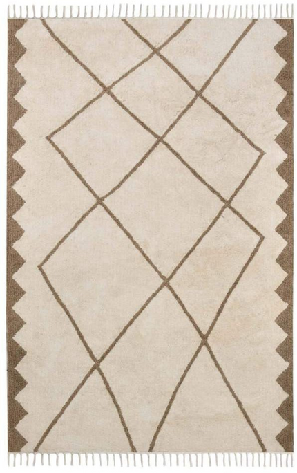 Cotton Wool Hand Woven Rug Size 5x8