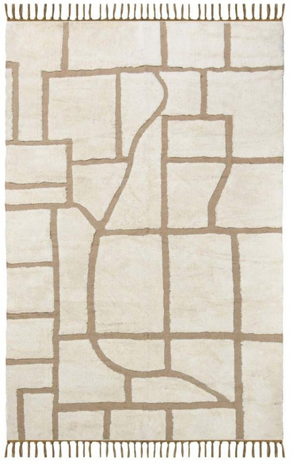Cotton Wool Hand Woven Rug Size 5x8